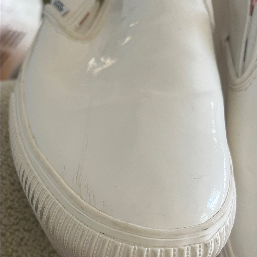 Vans White Slip-On Loafers 10 - Picture 7 of 11